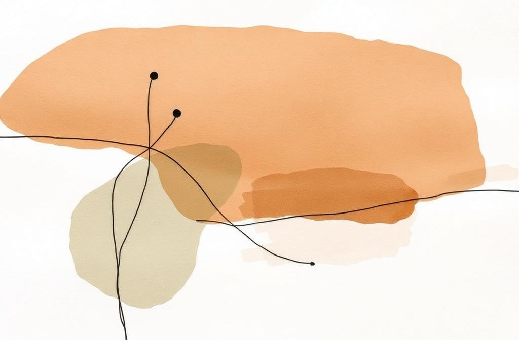 Abstract painting in earthy clay and sage tones